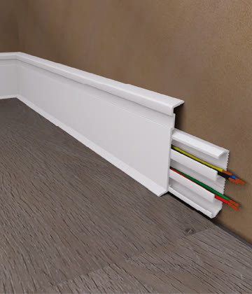 Zócalos de PVC disponibles Blanco